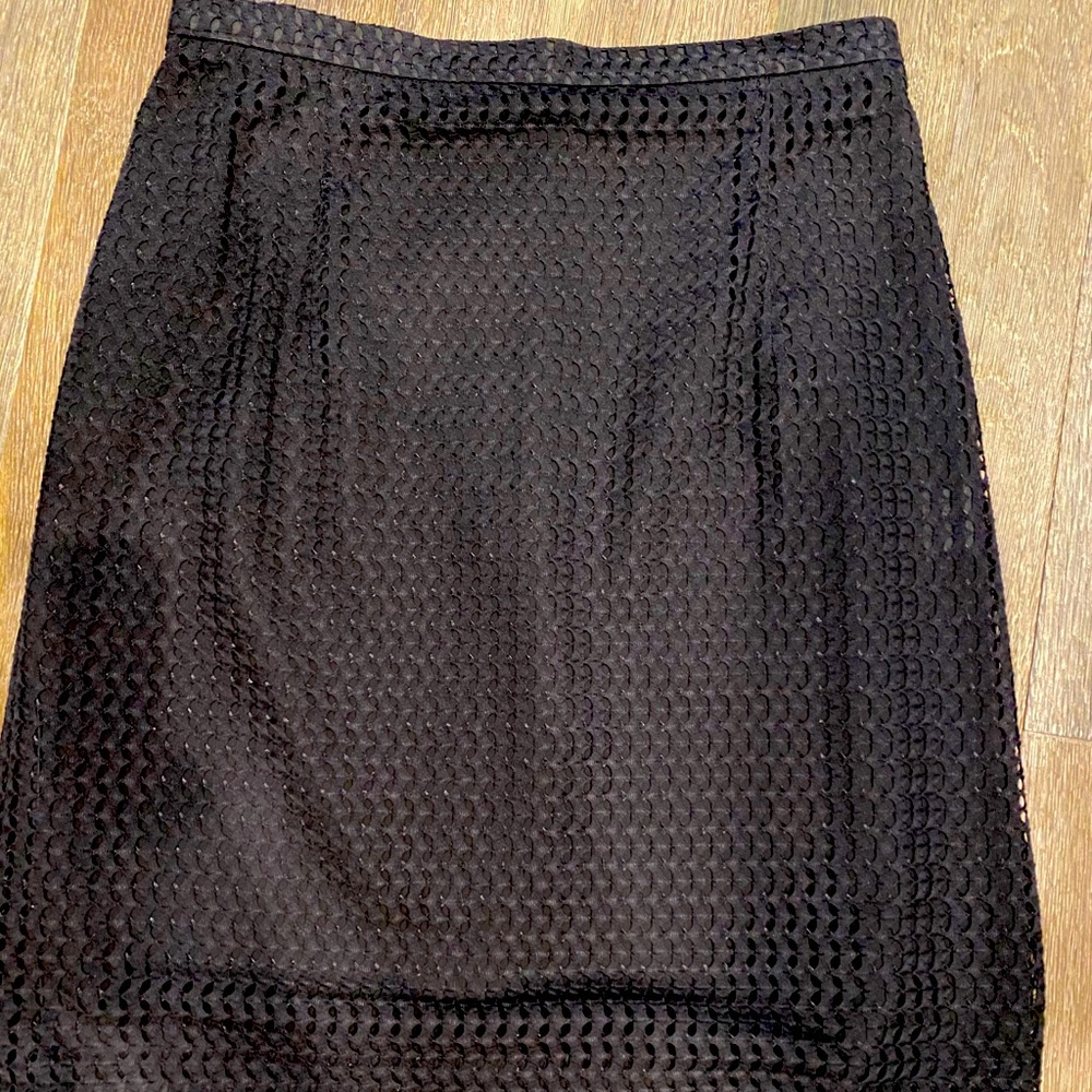 Jil Sander Eyelet Black Skirt